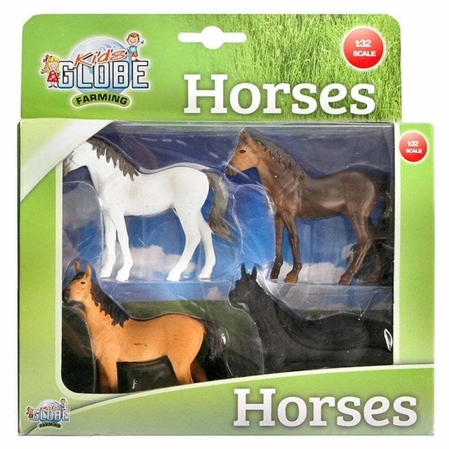 Kids Globe Pack of 4 Horses 