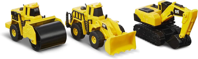 CAT Metal 3-Pack Wheel Loader, Excavator, Roller