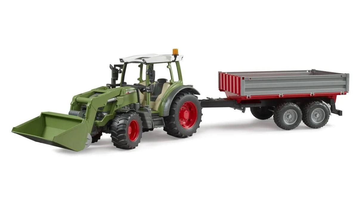Bruder Fendt Vario 211 with frontloader and tipping trailer