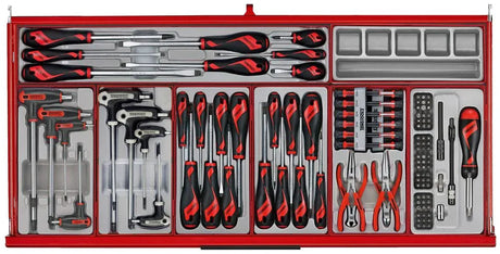 Teng Tools 37" PRO35 Roller Cabinet Tool Kit 595 Pieces Red