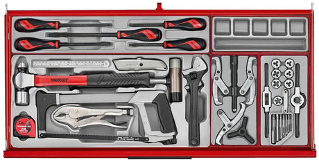 Teng Tools 37" PRO35 Roller Cabinet Tool Kit 595 Pieces Red