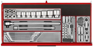Teng Tools 37" PRO35 Roller Cabinet Tool Kit 595 Pieces Red