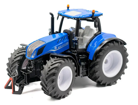 Siku New Holland T7.315 with round bale trailer