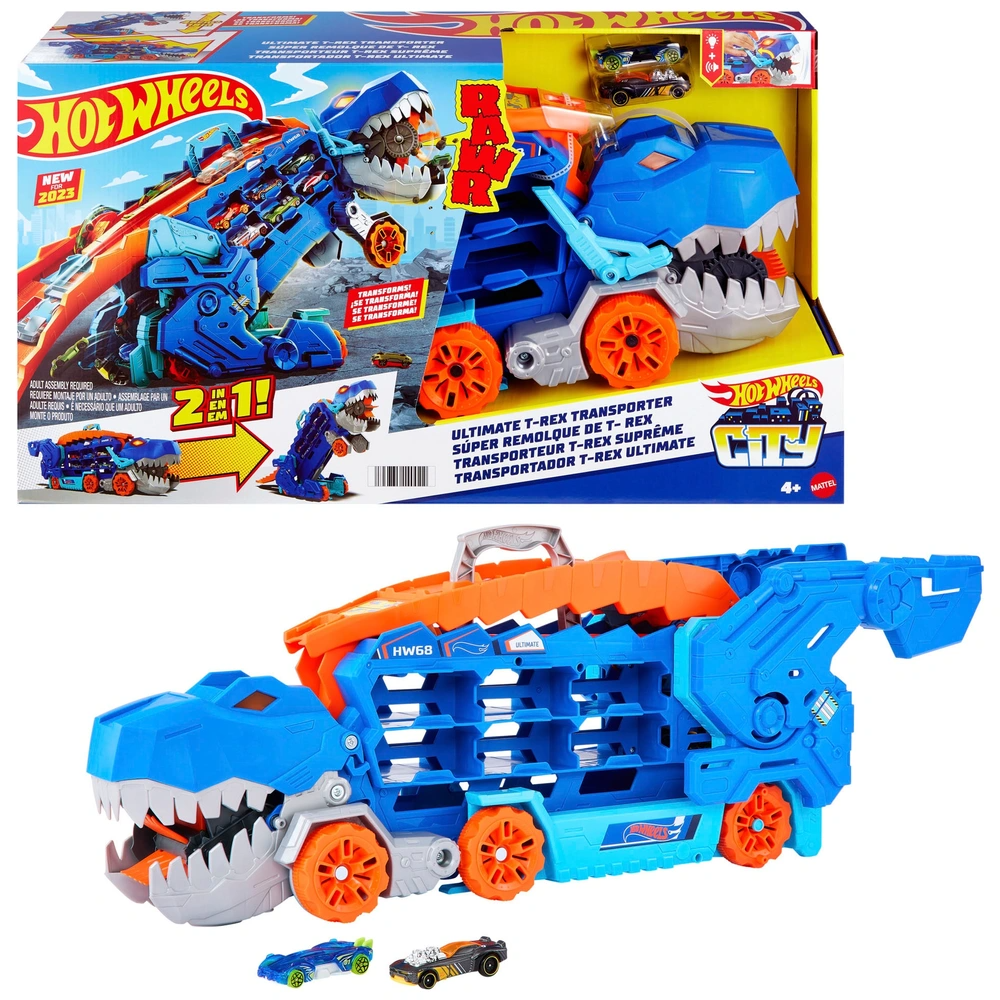 Hot Wheels City Ultimate T-Rex Transporter Playset