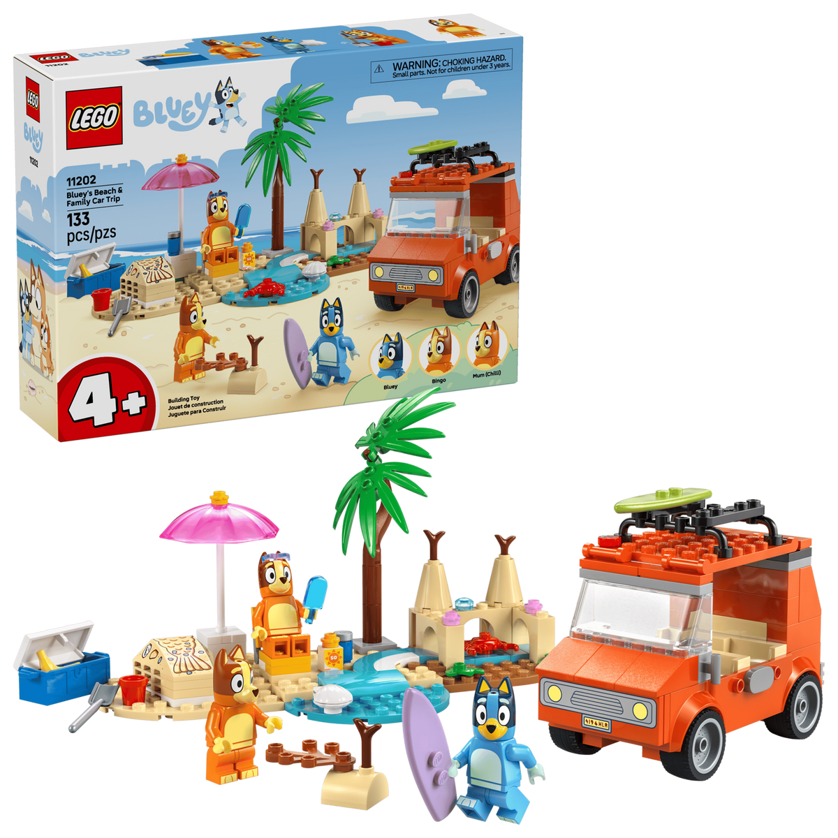 LEGO Bluey 11202 Blueys Beach & Family Car Trip