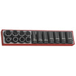 Teng Tools 3/8" & 1/2" Hex Impact Socket Set (15Pcs)