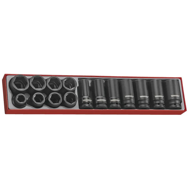 Teng Tools 3/8" & 1/2" Hex Impact Socket Set (15Pcs)