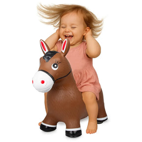 JAMARA - HoppyDoo Brown Horse Bouncy Toy with Pump
