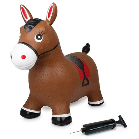 JAMARA - HoppyDoo Brown Horse Bouncy Toy with Pump