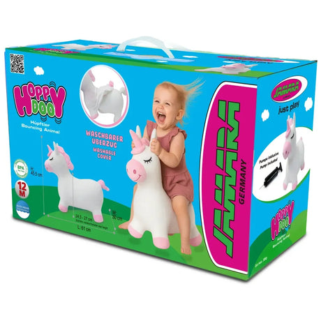 JAMARA - HoppyDoo Plush Unicorn Bouncy Hopper (Pump Included)