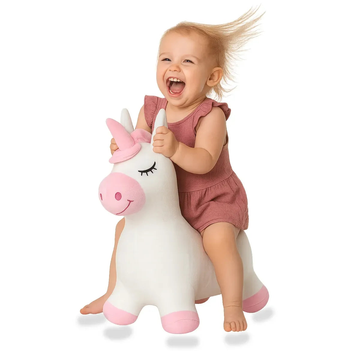 JAMARA - HoppyDoo Plush Unicorn Bouncy Hopper (Pump Included)