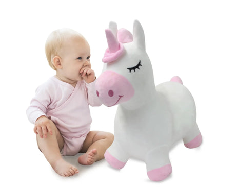 JAMARA - HoppyDoo Plush Unicorn Bouncy Hopper (Pump Included)