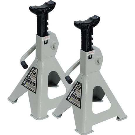 Jefferson 2 Tonne Axle Stands (Pair) - Heavy-Duty Ratchet Type with Cast-Iron Support
