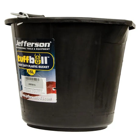 Jefferson 15 Litre Tuff-Bull Bucket (Black)