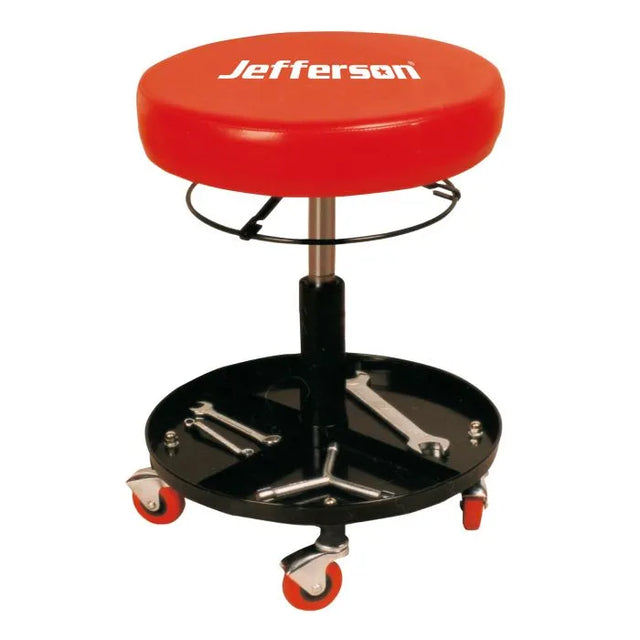 Jefferson Gas Sprung Mechanics Seat | Adjustable Swivel Workshop Stool