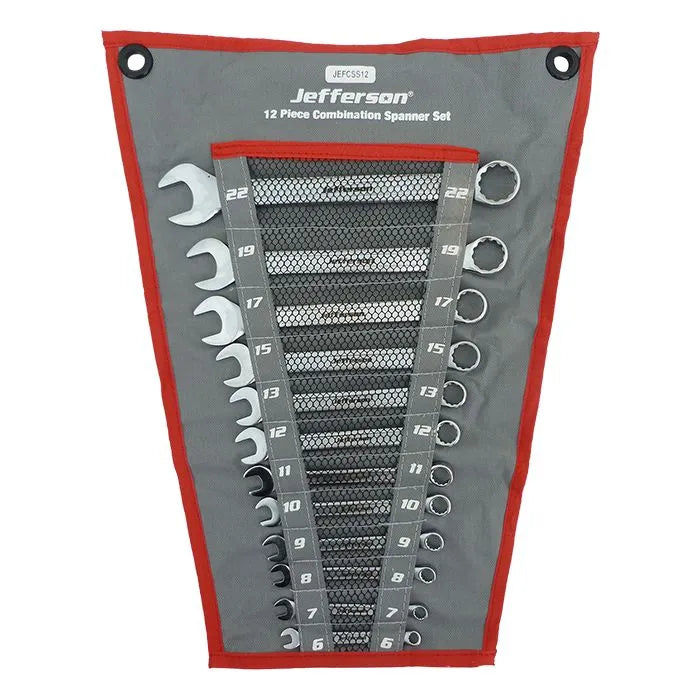Jefferson 12 Piece Combination Ratchet Spanner Set