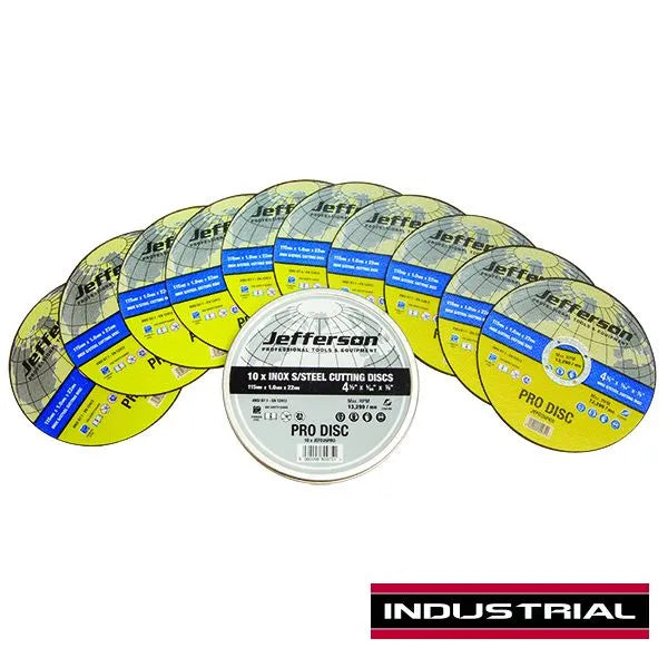 Jefferson 4.5" x 1mm INOX Cutting Disc 22mm Bore (Case of 10)