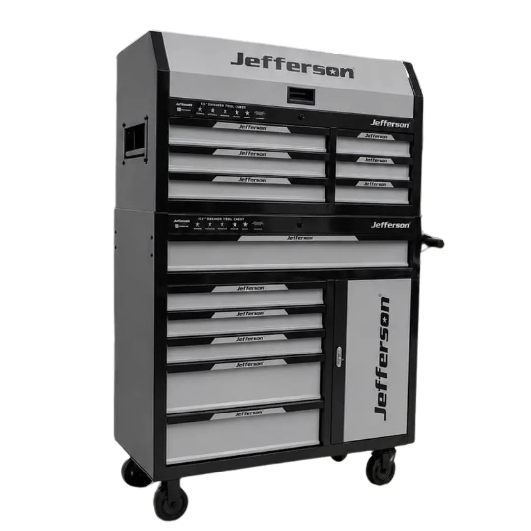 Jefferson 12 Drawer Professional Tool Chest Grey