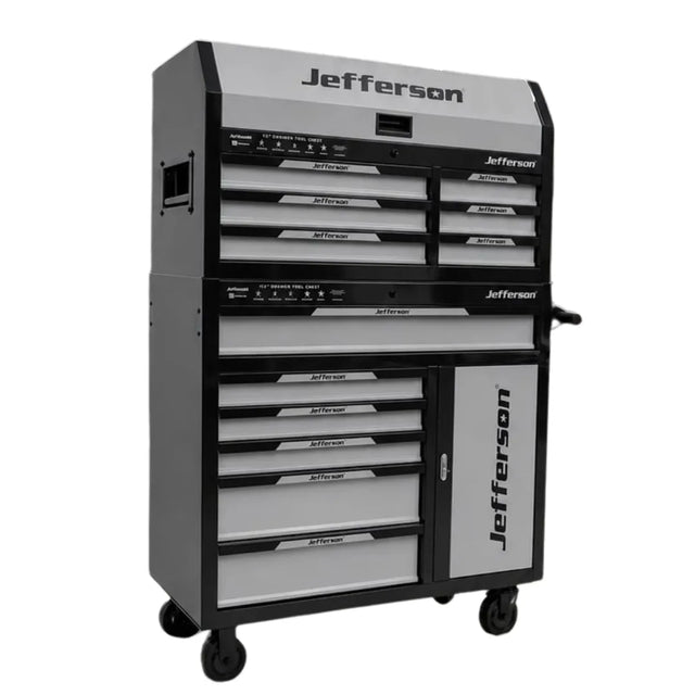Jefferson 12 Drawer Professional Tool Chest Grey
