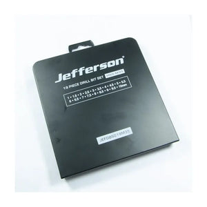 Jefferson 19Pc M35 Cobalt Drill Bit Set - Black Metal Box, 1-10mm Sizes