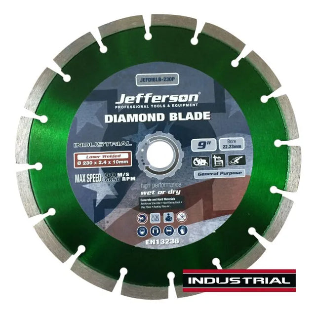 Jefferson 230mm Diamond Blade Professional (Green) 
