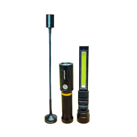 Jefferson 3-in-1 Interchangeable, Rechargeable LED Lamp & Torch Kit