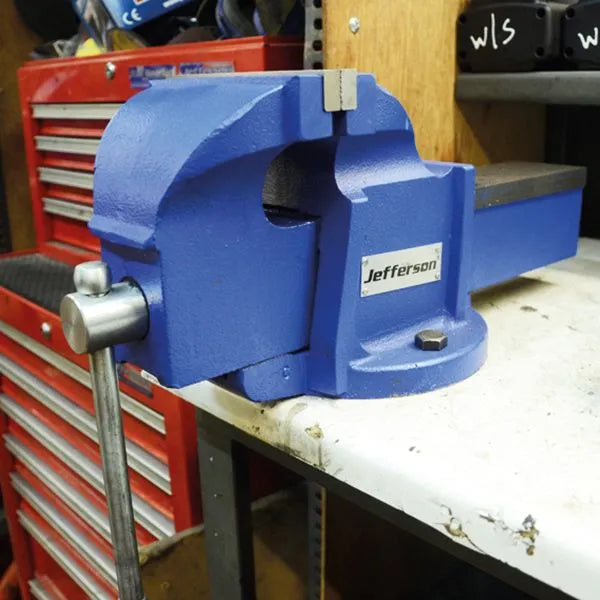 Jefferson 4" Bench Vice JEFBV4 - Heavy Duty Cast Iron with 137mm Jaw Opening