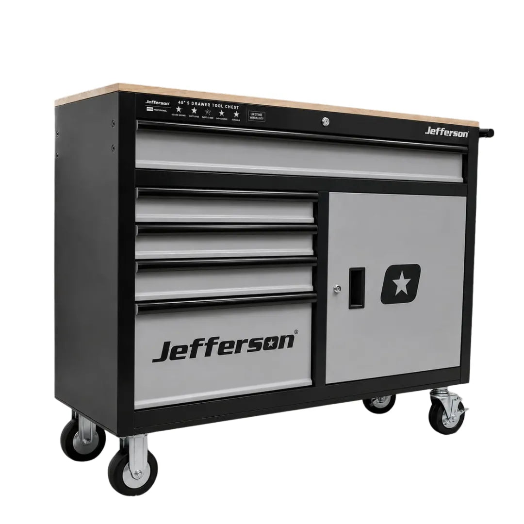 Jefferson 5 Drawer Professional Work Station Grey