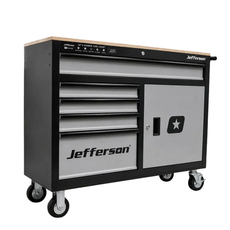 Jefferson 5 Drawer Professional Work Station Grey