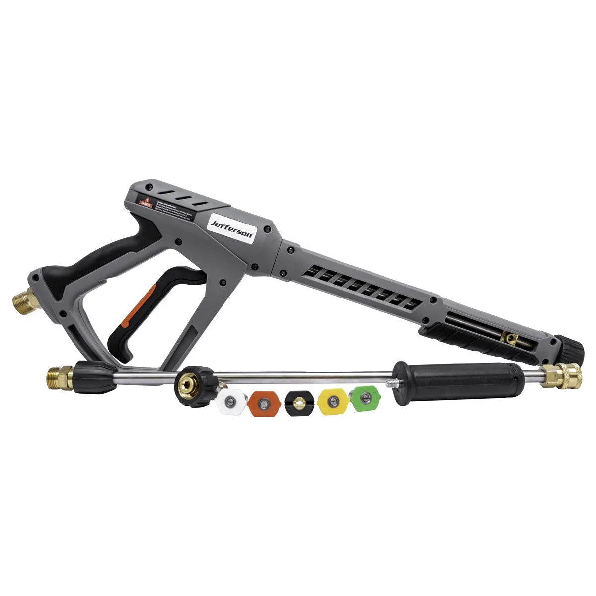 Jefferson Industrial Pressure Washer Gun & Lance Kit JEFWASHGLKIT - 20" Stainless Steel with 5 Nozzles