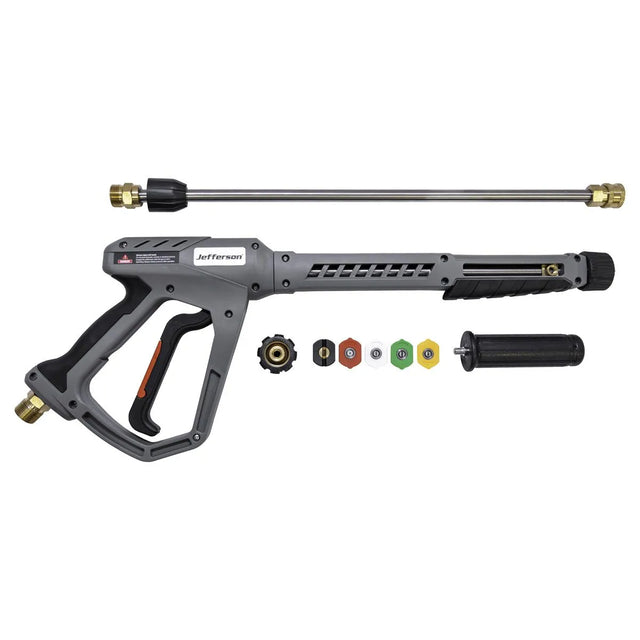 Jefferson Industrial Pressure Washer Gun & Lance Kit JEFWASHGLKIT - 20" Stainless Steel with 5 Nozzles