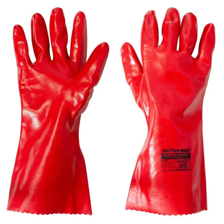 Jefferson Red PVC Gauntlet X Large