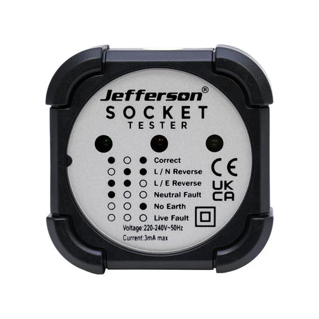 Jefferson Socket Tester - Rapid 3-Wire Receptacle Fault Detection