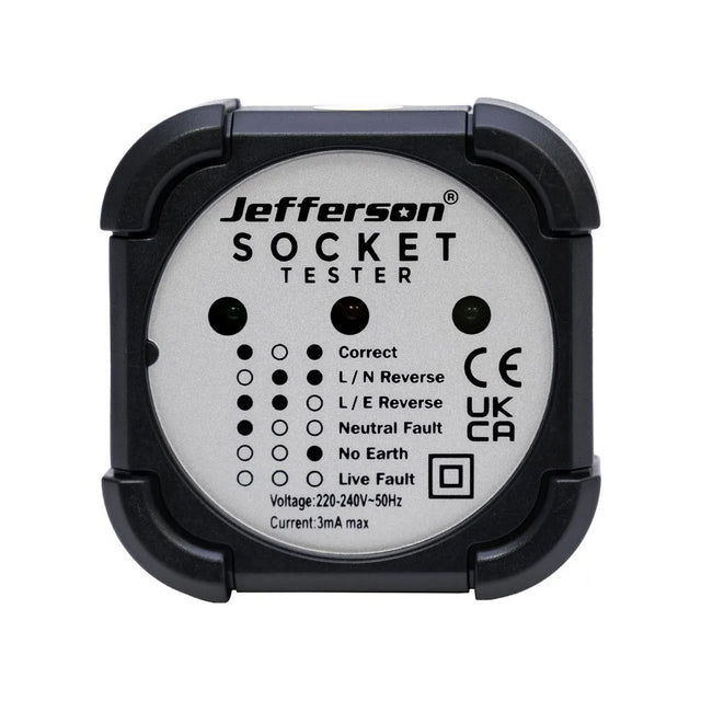 Jefferson Socket Tester - Rapid 3-Wire Receptacle Fault Detection