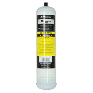 Jefferson Oxygen Gas Cylinder | 145g (5.0oz) | 110 Bar for Welding & Brazing