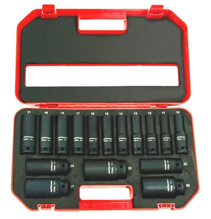 Jefferson Impact Socket Set 1/2" Drive (16 Piece)