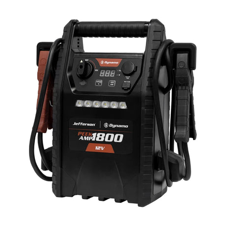 Jefferson 1800A Dynamo Jump Starter - Portable Booster with Worklight & USB Charging
