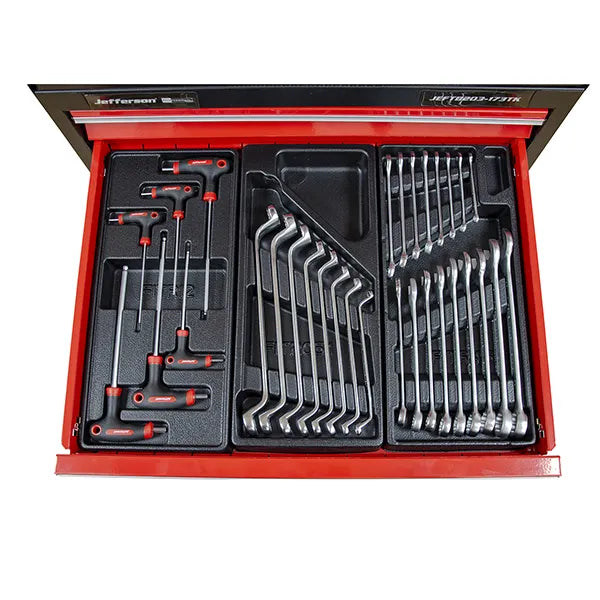Jefferson 7+3 Drawer Professional Tool Chest | 173-Piece Tool Kit | Heavy-Duty Storage