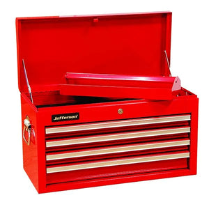 Jefferson 4-Drawer Top Chest | Lockable Tool Storage with Ball Bearing Sliders