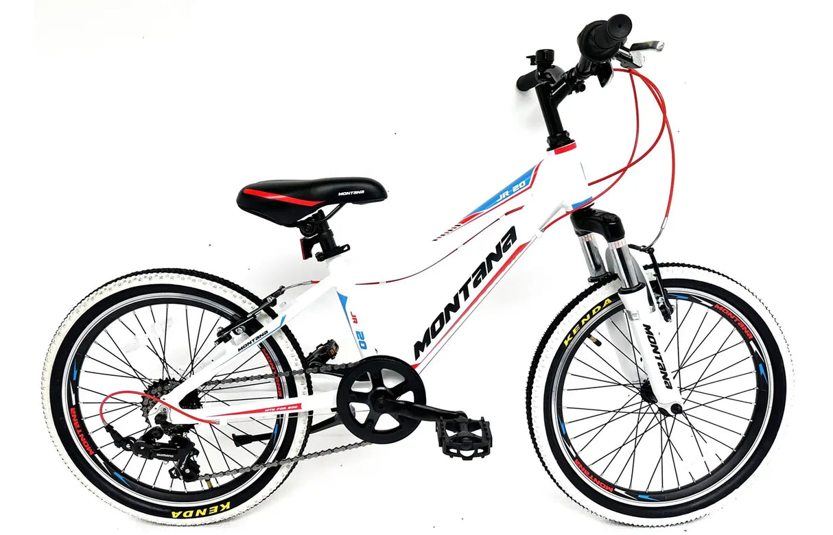 Montana Junior 20" Bike - White, Red, Blue | Alloy Frame & Shimano 6-Speed
