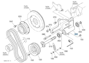 K2053-15915 Kubota Bracket FPTO - Front PTO Mounting Bracket for G23-LD