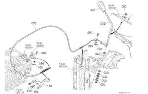 K2581-45126 Kubota LEVER,ACCEL - Genuine Accelerator Lever for BX Series