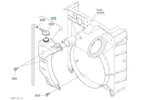 K2581-85283 Kubota TANK,ASSY RESERVE - OEM Radiator Reserve Tank for BX & GR Series G21