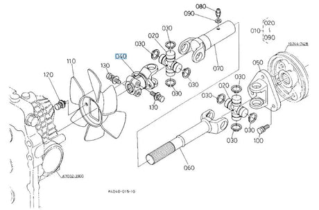 K3511-13520 Kubota Yoke Clamp - OEM Universal Joint Component for Mower Drives