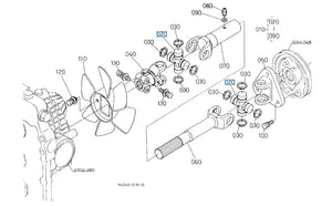 K3511-13560 Kubota Joint Kit - OEM Universal Joint Repair Kit for Mower Drives