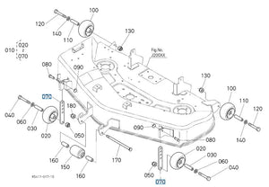 K5122-72683 Kubota Plate - Genuine Gauge Wheel Mounting Plate