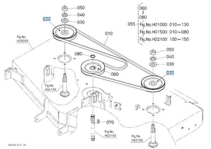 K5221-71140 Kubota Pulley - Blade Side Pulley for Mower Decks