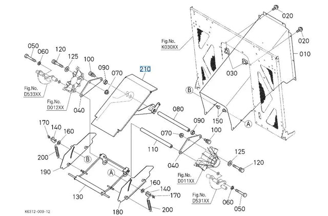 K6312-63713 Kubota Plate Comp Duct - Genuine Replacement for G23-LD Duct Assembly (G23&G26LD)