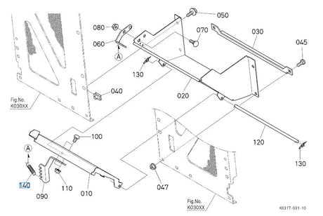 K6313-63370 Kubota Spring Sensor - OEM Sensor Spring for G23-LD Duct Plate Assembly