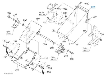 K6313-63777 Kubota Grass Catcher Duct - OEM High Dump Chute for G23 & G26 Mk1-Mk3